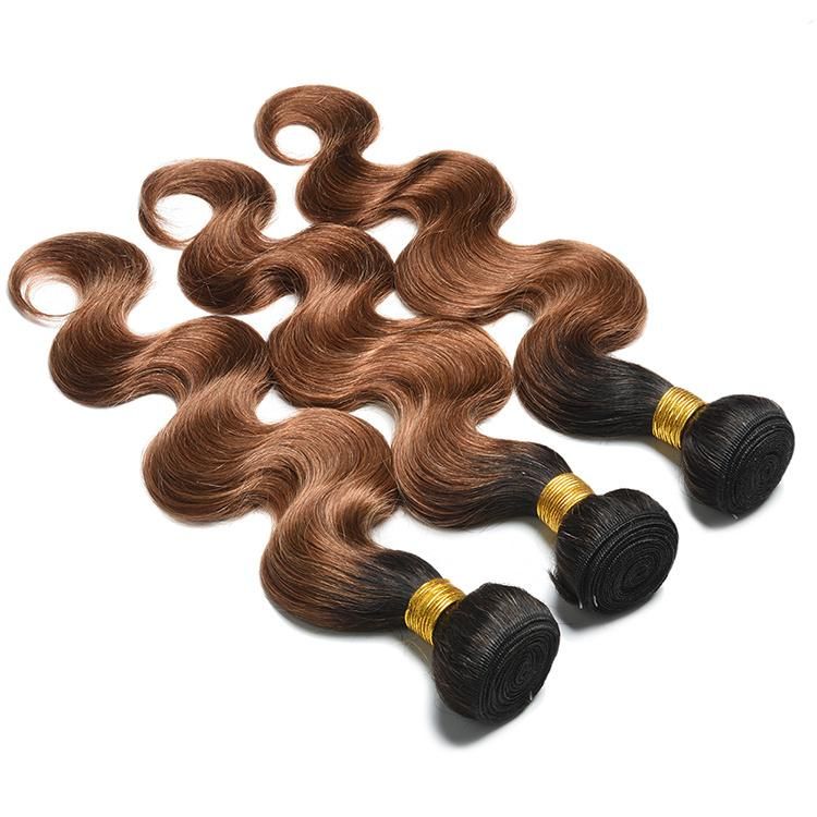 Wholesale Brazilian Hair Weave Body Wavy Bundles Human Hair Extension #T1b/30