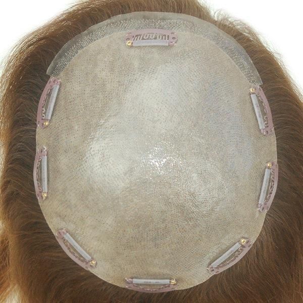 Poly with Gauze and 1 Inch Transparent Skin at Front Woman Hair Replacement