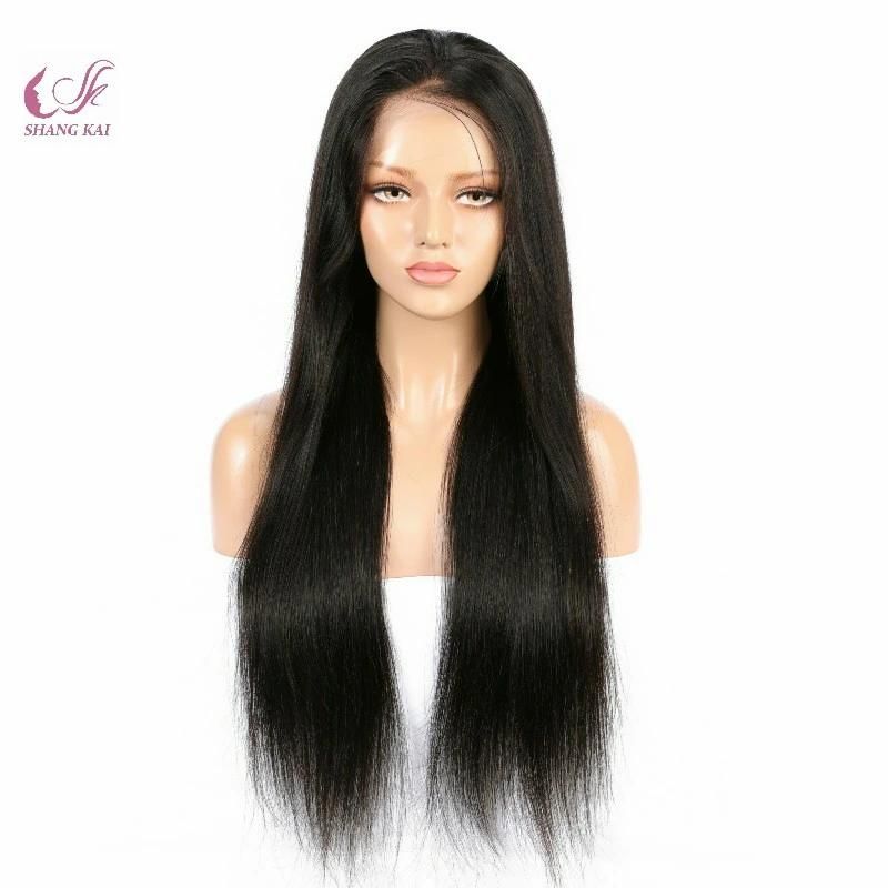 Virgin Brazilian Hair Straight Silk Top Full Lace Wigs for Black Women Human Hair