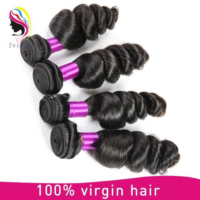 Remy Raw Virgin Machine Double Weft Loose Wave Hair Weft