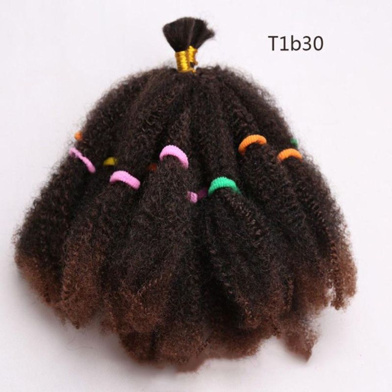 Afro Kinky Bulk Synthetic Hair 14" Crochet Braid Hair for Women Hair Extensions