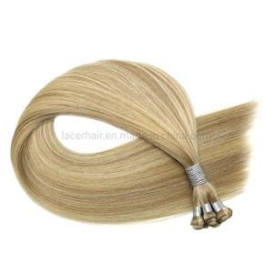 Blend and Two Tones Hand Tied Weft Virgin Russian Durable Remy Human Hair