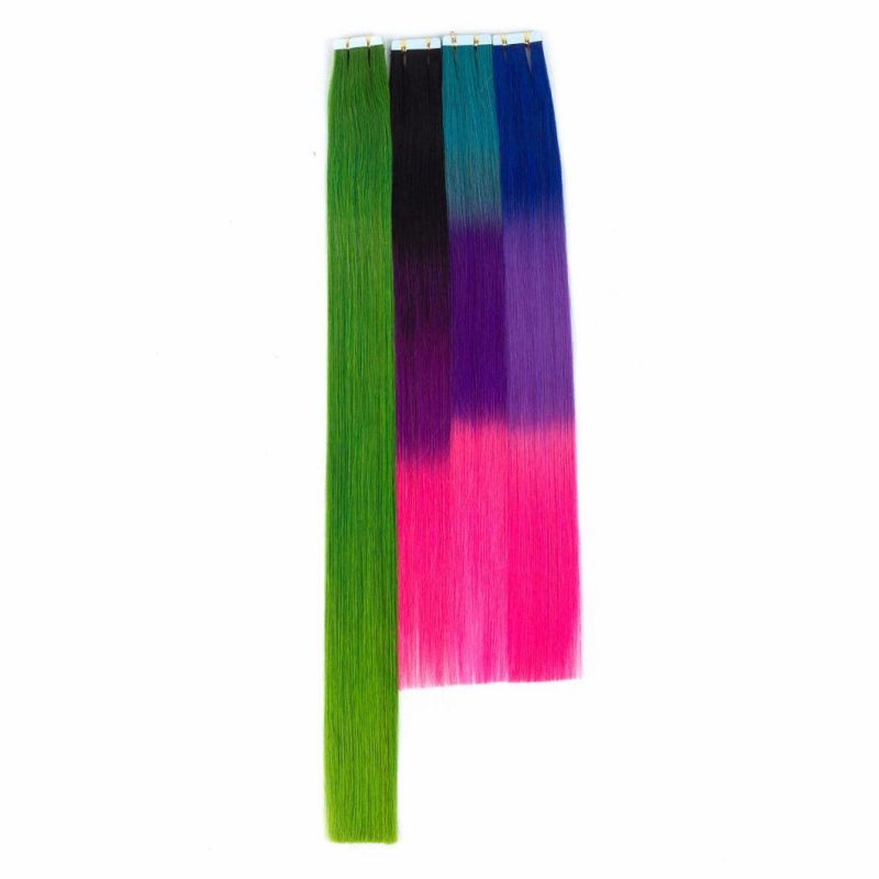 Double Drawn Tape Hair Extension Hair Remy Straight Bundles Weave on Adhesives Brazilian Hair 20PCS