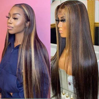 4/27 Highlight Wig Brazilian Straight Wig 4/30 Highlight Lace Front Human Hair Wigs Honey Blonde Ombre Remy Lace Front Wig