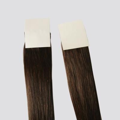 Cuticles Aligned Double Sided PU Seamless Skin Weft Tape in Human Hair Extensions