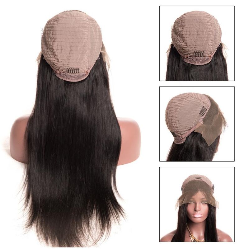 Brazilian Straight Virgin Hair Extensions Cheap Mink Raw Human Hair Lace Front Wig