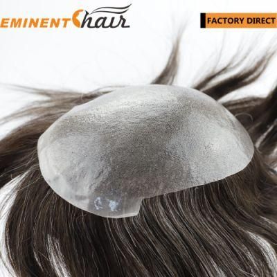 Factory Direct Human Hair Men Toupee PU