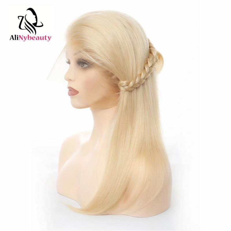 Alinybeauty 150% Density 613# Straight Human Hair Full Lace Wig