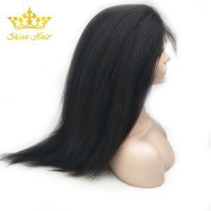 #1b 100% Human Remy Hair Glueless Lace/Full Lace Wig for Kinky Straight