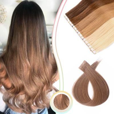 Wholesale Factory Remy Cuticle Double Drawn Unprocessed Full Ending Russian Tape Hair Extensions