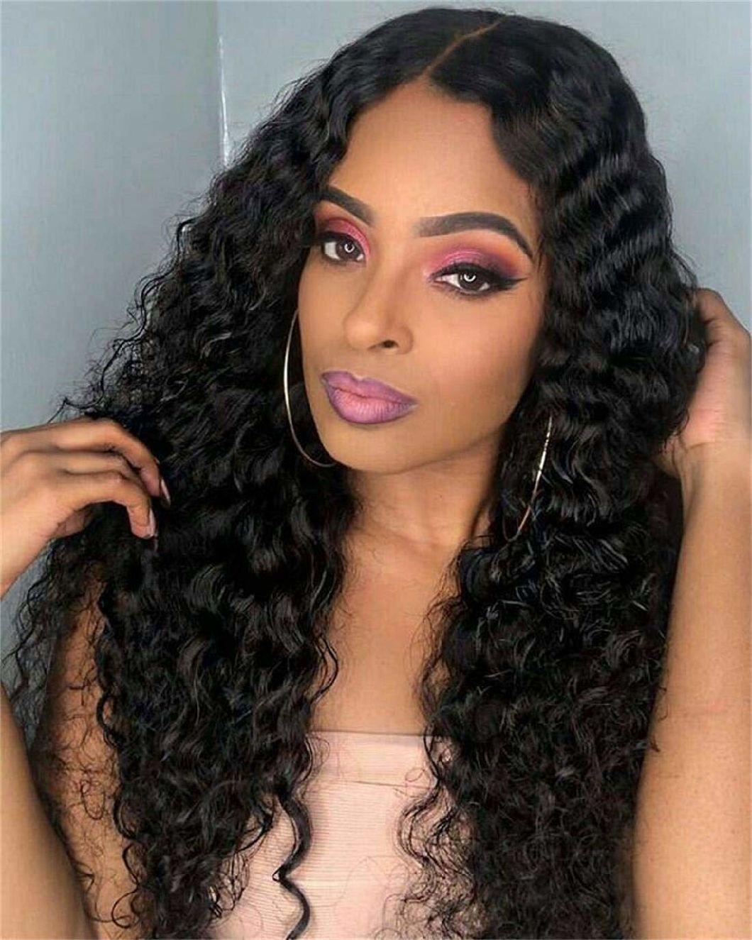 Top Quality Glueless Vigorous Nature Black 30inch Deep Wave Curly Wig Natural Hair Wig Wig for Black Women