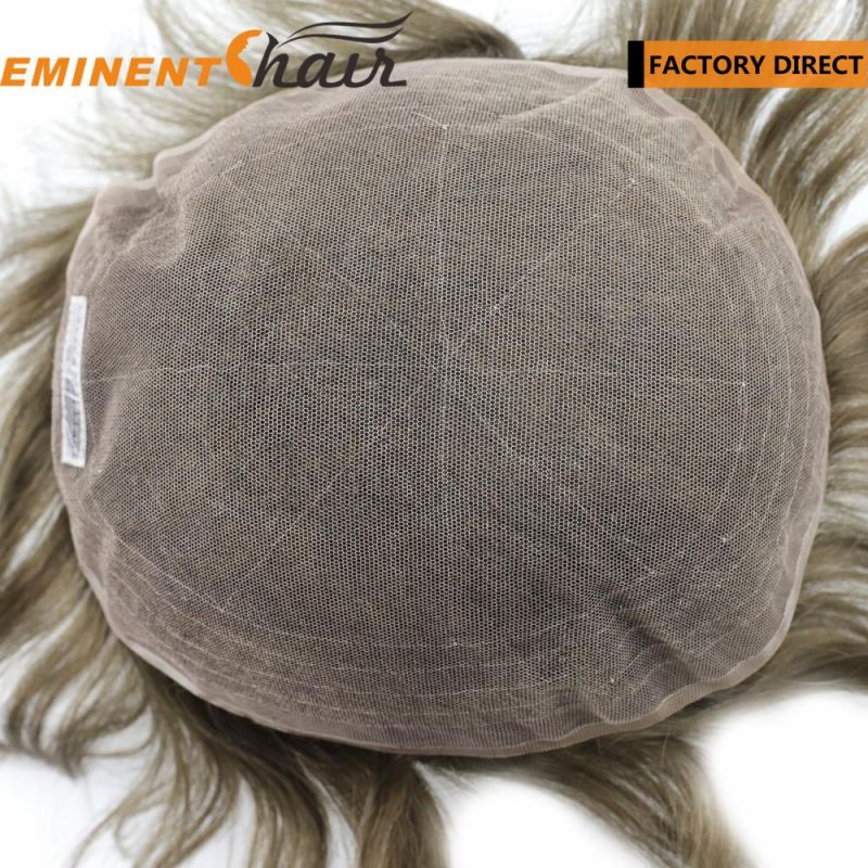 Stock Lace Human Hair Men′s Toupee