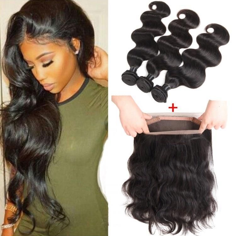 Kbeth Factory Supply Hair Bundles Wholesale Virgin Remy Hair Weave 100% Brazilian Human Hair Bundle with Lace Closure