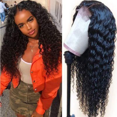 Kbeth Wholesale 100% Human Hair Lace Frontal Deep Wave Wig Raw Human Hair Vendor Natural Black Lace Wigs for Black Women