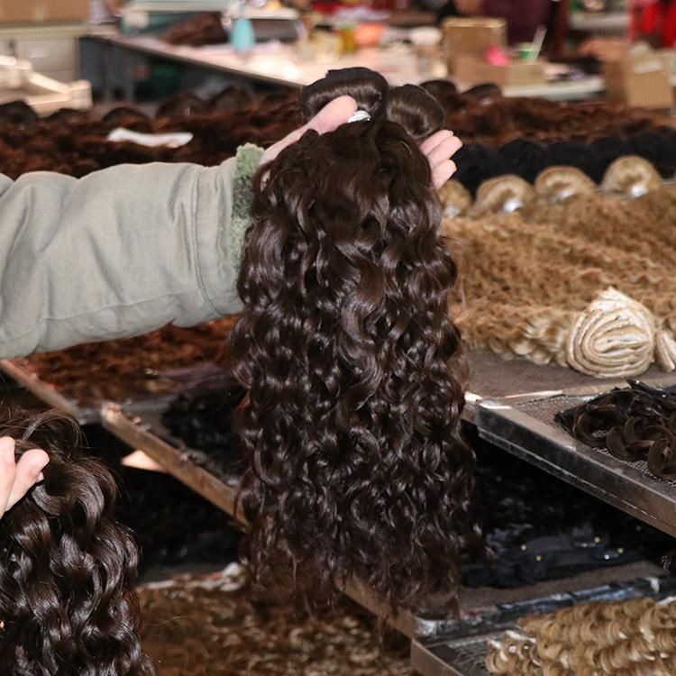 8PCS/Set Wholesale Virgin Remy Hair Natural Wavy Clip in Hair Extensions #2