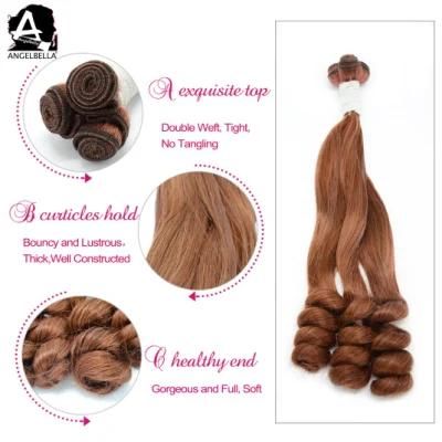 Angelbella Double Drawn Cuticle Aligned Human Hair Rose Funmi 1b# 33# Mink Remy Hair Bundles
