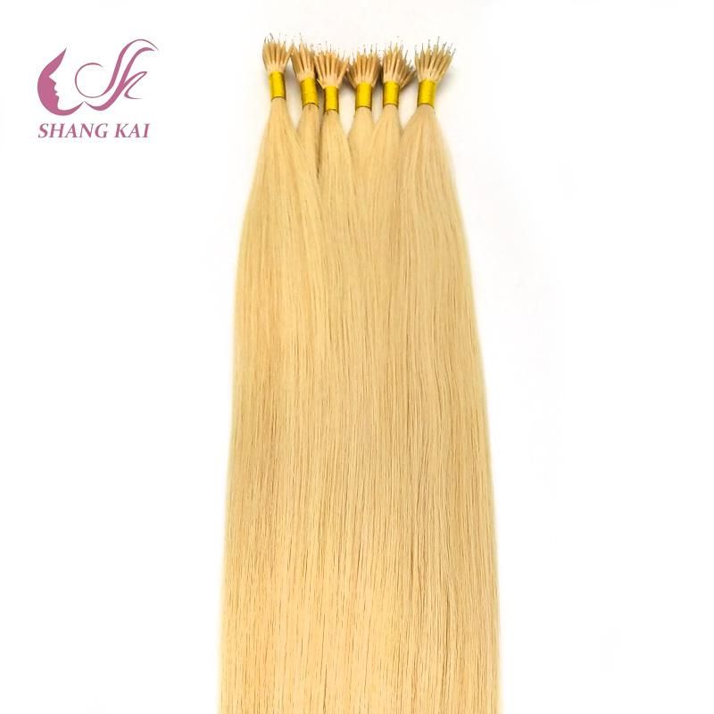 Wholesale Price High Quality 100% Peruvian Straight Hair Blond Nano Ring Hair Extensions