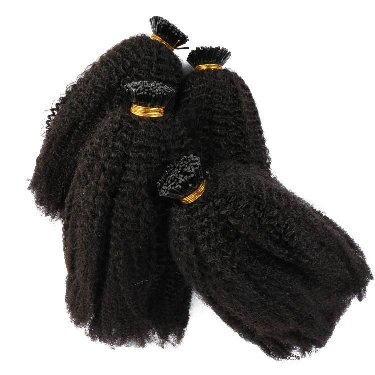 12A 100% Remy Virgin Human Hair 4A Curly I Tip Hair Extensions