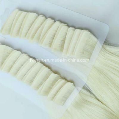Cuticle Wholesale Blonde Color #613 Keratin Bond Injection Invisible Virgin Human Hair Tape Hair in Extensions for Thin Hair Person
