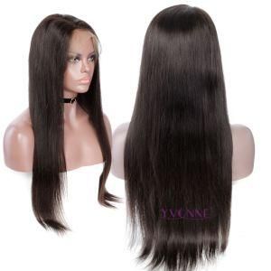 Yvonne 10A Natural Straight Brazilian Virgin Hair Lace Front Wig