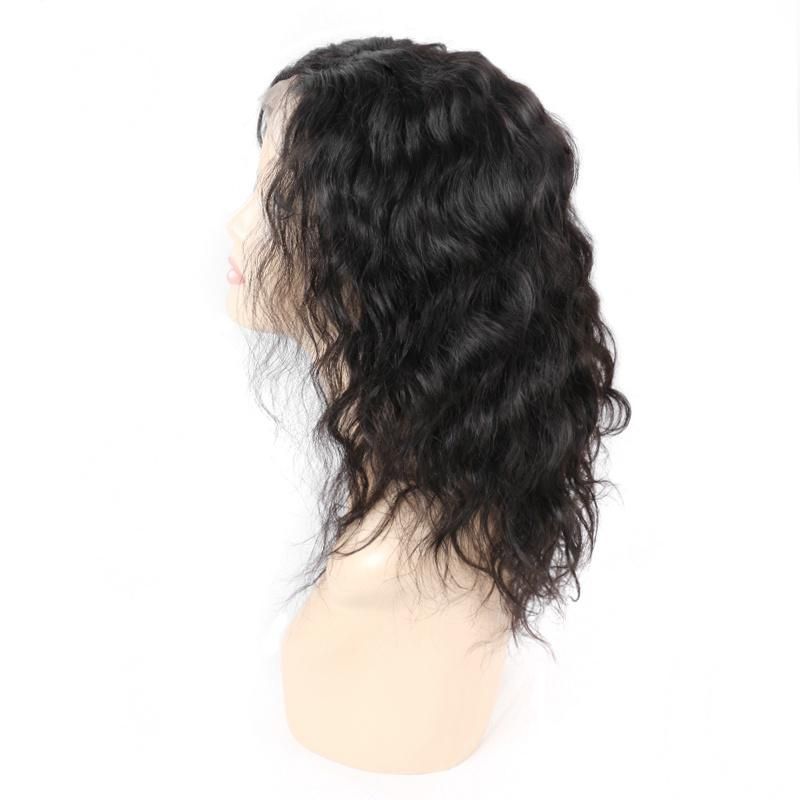 Natural Water Wave Human Hair Lace Closure Wig Lace Frontal Wig