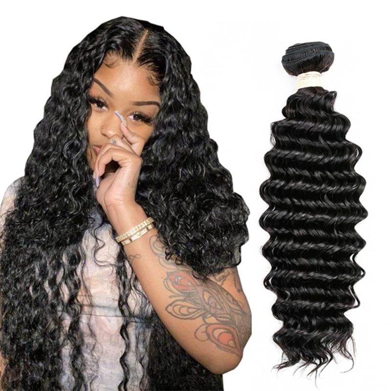 Kbeth 8-30inch Deep Wave Human Hair Extension 10A Grade Cheap Brazilian Hair Bundles Free Sample Hair Bundles for Women