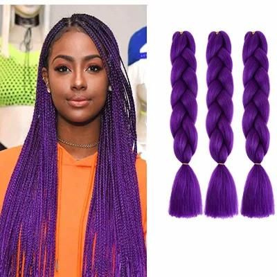 Factory Supply Synthetic Hair China Wig Purple Hair Extension