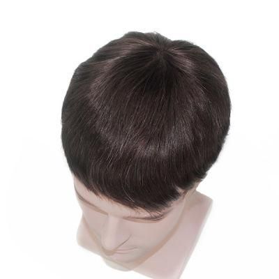 Real Human Hair - Natural Finish - Men&prime;s Undectable Toupee Wigs Hair Replacment Solution