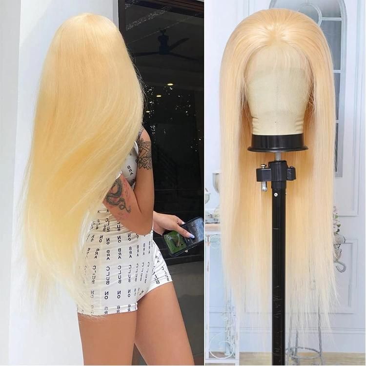 613 Frontal Wigs for Black Women Human Hair Virgin Cuticle Aligned Hair Blond HD Lace Front Wig Straight 613 Full Lace Wigs