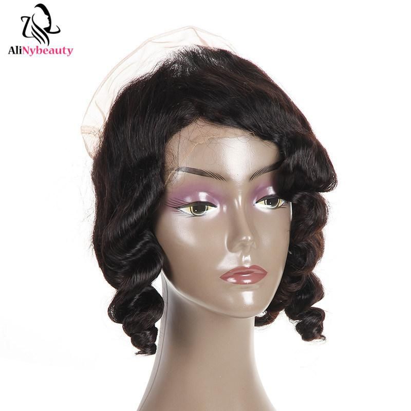 Alinybeauty Brazilian Human Hair 360 Lace Frontal with Bundles