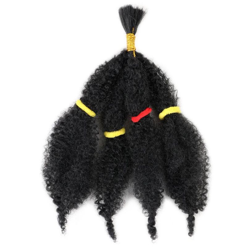 5PCS/Set Synthetic High Temperature Fiber Afro Marley Kinky Curly Crochet Braiding Hair Extension