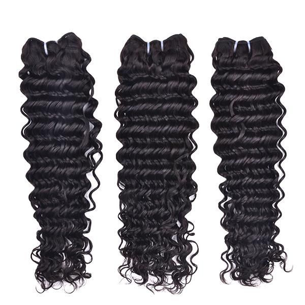 High Quality Natural Black Can Be Dyed Virgin Unprocessed Deep Wave Malaysian Hair