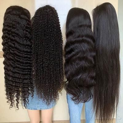 Alinybeauty Drop Ship Top Brazilian Human Full Lace Wig for Black Women, Wholesale Cheap Straight Human Hair Wigs, 360 Lace Frontal Wig