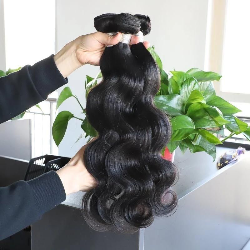 Human Hair Weave Bundle with Closure Wholesale Cuticle Aligned Hair From India