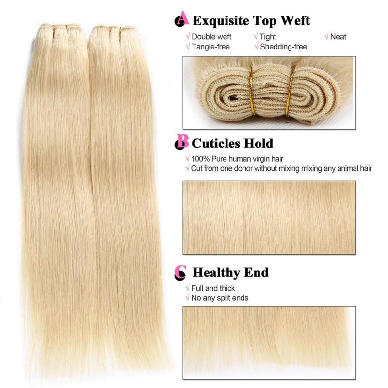 613 Color 100% Human Remy Hair Weaving Extensions