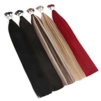 Cheap Wholesale Double Drawn Virgin Russian Hair Flat Tip Hair Extensions