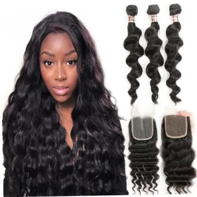Kbeth Deep Loose Brazilian Hair Bundle Wholesale Cuticle Aligned Hair Bundles Vendor Unprocessed Raw Human Hair Weft