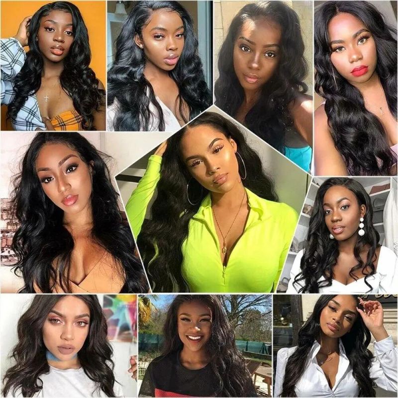 Body Wave Bundles with Frontal 13X4 Lace Frontal with Bundles Peruvian 100% Human Hair Bundles with Frontal Closure for Women