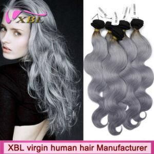 Beautiful Ombre Grey Virgin Human Hair Grade 8A