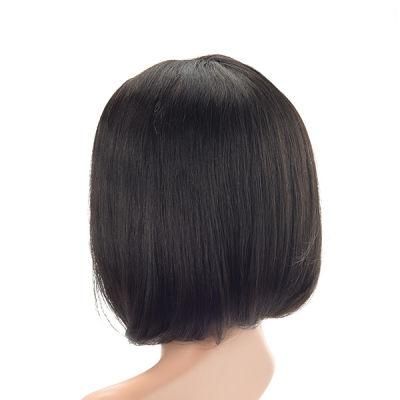 Black Color Bob Style Human Hair System