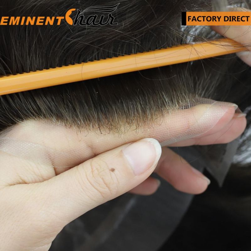 Factory Direct Human Hair Natural Effect Men′s Hair Toupee