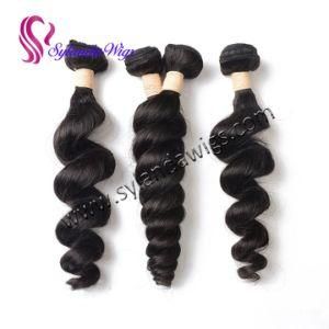 Natural Black #1b Brazilian Loose Wave Human Hair Weave Bundles Hair Weft with Free Shipping