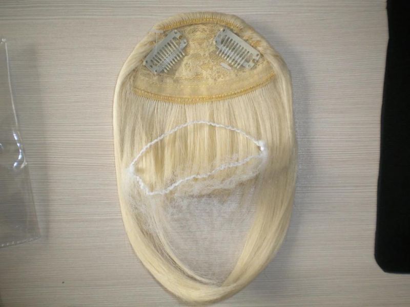 Human Hair Bang Pony Tail Hair Accessories Blonde Color (AV-HB01Z)