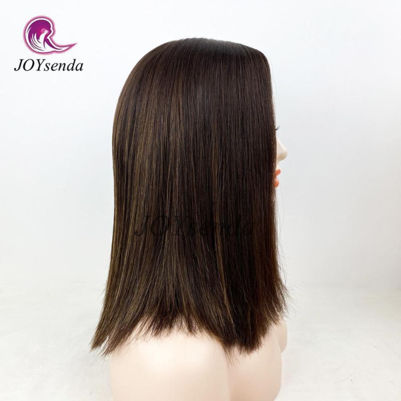Silk Base Top Jewish Wig Natural Skin Highlight Human Hair for Women Hair Topper Quality Kosher Wigs