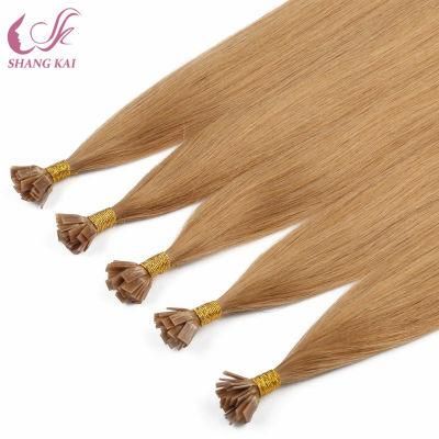 China Human Hair Raw Indian Hair Honey Blonde Pre Bonded Keratin Flat Tip Virgin Hair Bundles