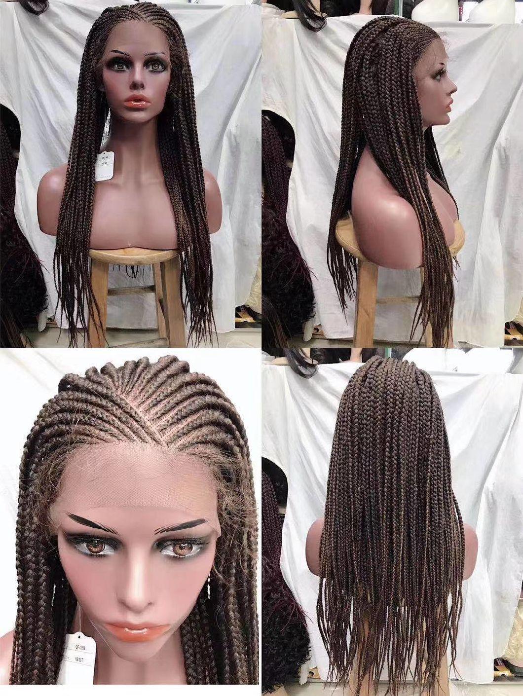 Hot Selling 30 Inch Braids Hair Synthetic Wig Lace Front