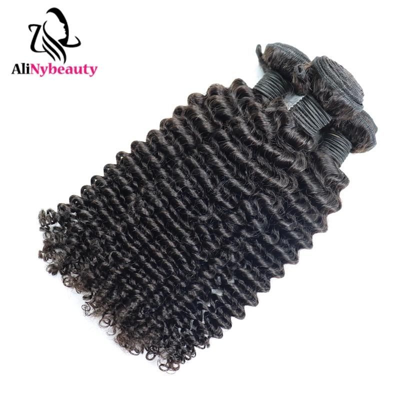 Alinybeauty Virgin Hair with Full Cuticle Unprocessed Top Quality Brazilian Raw Human Hair Small Deep Wave Hair Extension