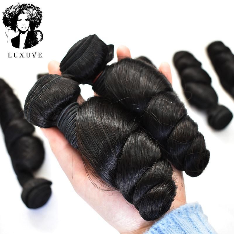 Luxuve Cheap Price 100% Brazilian Human Hair Loose Wave 8A Grade Hair Bundle