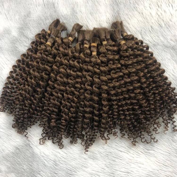 Wholesale Bulk Virgin Hair Kinky Curly 6mm Curly Human Hair Extension