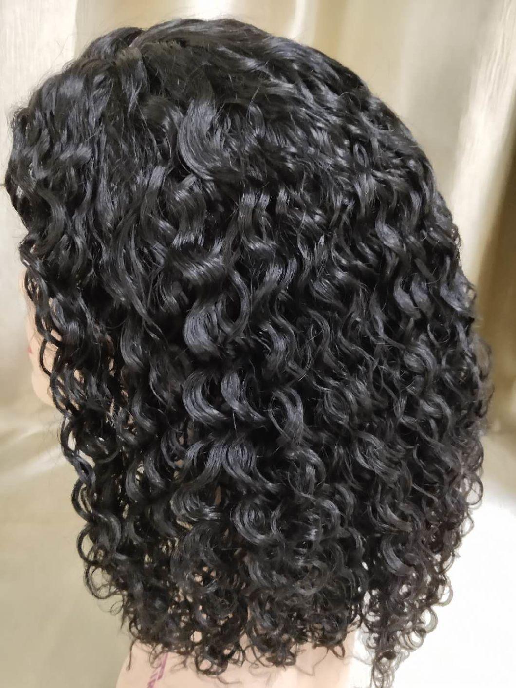 Cuticle Aligned Brazilian Hair Natural Curly Lace Wigs